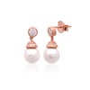 Elara Pearl Drops – Rose Gold